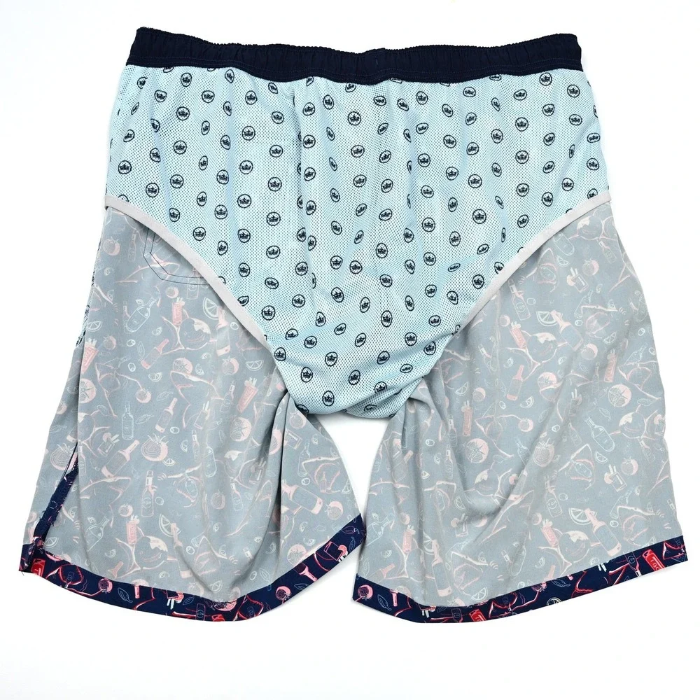 Peter Millar Seaside Swim Shorts‎ Mens L Recipes for Disaster Bloody Mary Shark - Picture 11 of 11